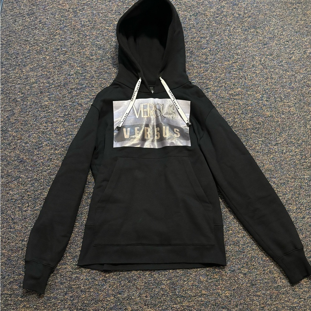 Versace Versus Black Hoodie with Logo Mens Size Small